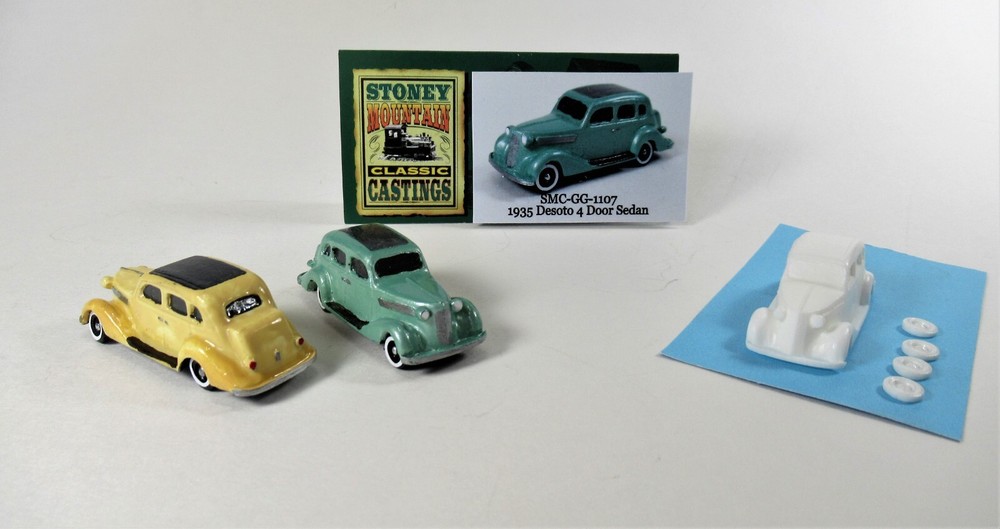 New! SMC-GG-1107 1935 Desoto Sedan 4 Door HO-1/87 Scale White Resin Kit