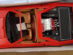 Testors 1980s Ferrari 288 GTO Rare 1:24 Scale, Partially built OPEN BOX