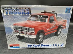 🔥😎Monogram Trucks ’80 Ford Bronco 2 n 1 Kit #85-7214 Factory Sealed Dented Box