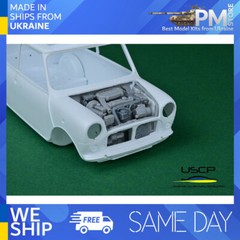 USCP 24T059 1/24 Mini Cooper MPI Engine Bay Super Detail set Resin kit