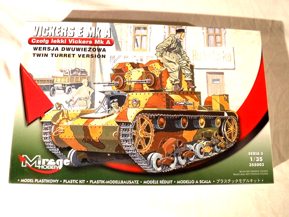 1/35 Mirage Hobby Polish WWII Version British Vickers E Mk A Twin Turret Machine