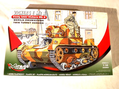 1/35 Mirage Hobby Polish WWII Version British Vickers E Mk A Twin Turret Machine