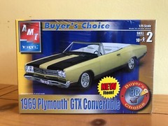 AMT 1/25 1969 Plymouth GTX Convertible, F/S!