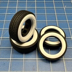 Artillery Wheels w/ Vintage Firestone Tires 1/25 1/24 – SOLD IN PAIRS