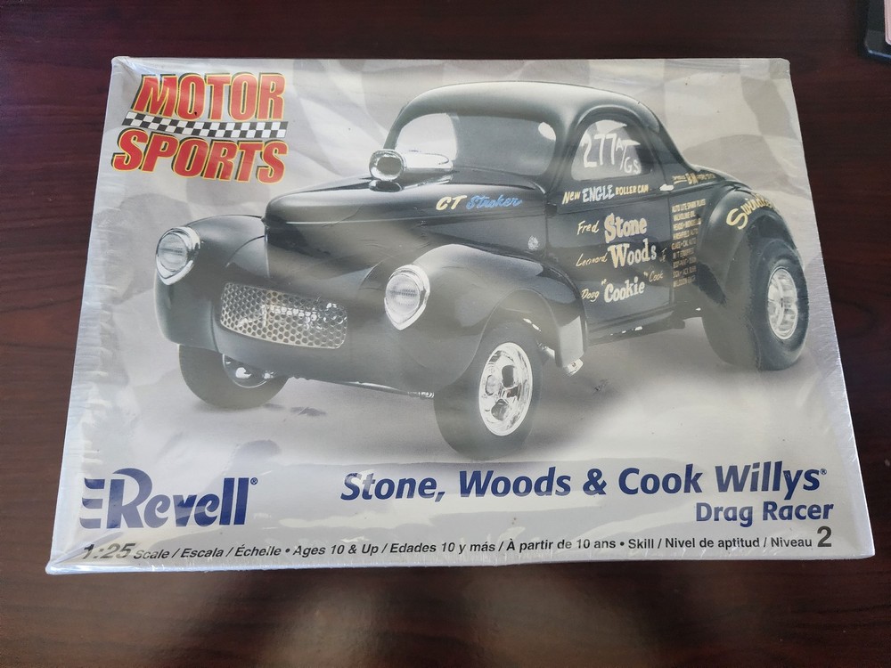Revell Stone Woods Cook Willys Gasser Drag Racer Model Kit 1:25 SEALED 85-2032