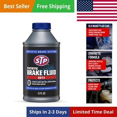 Brake Fluid Dot 4 STP Synthetic 12 Oz Protects Systems Disc Drum ceramic rotors