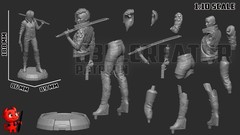 Female V Figurine 1/10 Cyberpunk 2077 DIY Kit 13 pcs FDM 3D Printed
