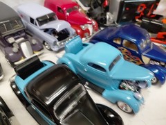 Model Junkyard/parts Plastic Muscle Car Lot Of 18 Hot Rods And Panel Wagons,