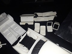 1/25 scale Model car parts AMT 67 Impala SS body chassis interior