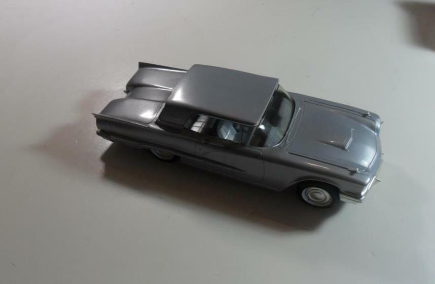 1960 FORD THUNDERBIRD T-BIRD PROMO PROMOTIONAL MODEL SILVER GRAY W/ BOX
