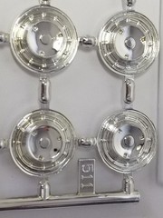 1958 Edsel Pacer WHITEWALL TIRES & HUBCAPS from AMT 1:25 Model Kit 58