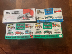 Lot Of 4 Revell Highway Pioneers Model Kits. Mercedes Rambler Sears Buggy Rolls