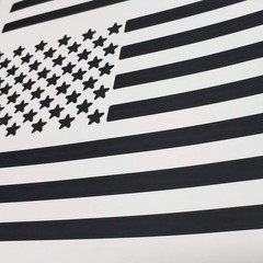 Az Auto Graphics USA American Flag Decal (4″ x 7″, Matte 4″ x Black