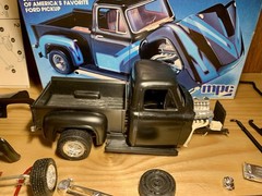 ‘53 Ford Pickup Street Racer Flip Nose 1/25 Model Kit Partially Built AMT ERTL