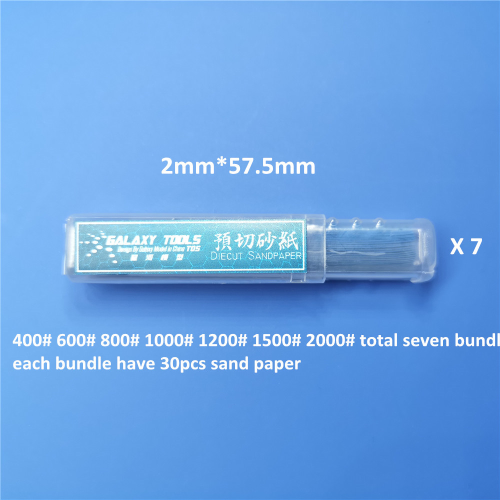 Galaxy Tool 2mm/3mm/5mm/10mm/15/21mm Wet Dry Sandpaper Abrasive Paper #400-2000