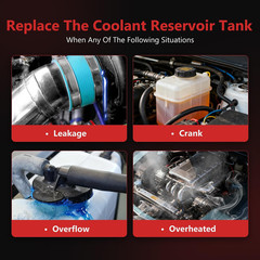 Front Engine Coolant Reservoir Tank Fit for Ford Focus 2012-2018, Escape 2013-20