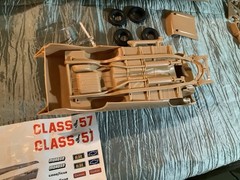 VINTAGE MODEL KIT -AMT#6563 “57 CHEVY BELAIR HARDTOP OPEN Box