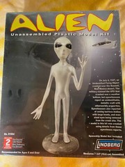 Lindberg Alien Extraterrestrial Model Kit Factory Sealed New Old Stock 7-3/4 in