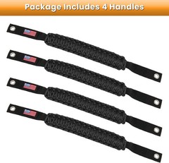 E-cowlboy Roll Bar Grab Handles Paracord Grip Handle for Ford Bronco 2021 2022 2