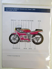Decalpool 1/12 Suzuki RGB500 Texaco Heron #10 GP Racer 1980 Decal Sheet DP289