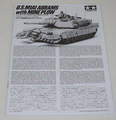 TAMIYA M1A1 UKRAINE 25216 ⭐PARTS⭐ INSTRUCTION BOOKLET 1/35
