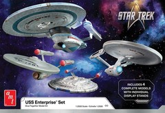 AMT Model Kit Star Trek USS Enterprise 4 Ship Set with Display Stands AMT1485