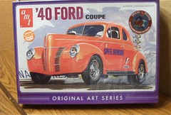 AMT ’40 Ford Coupe Model Kit #850 Build Model 1 of 3 Ways Molded in Orange