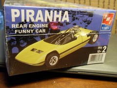 AMT Piranha Funny Car Rear Engine 1/25 Scale SEALED Plastic Model Kit 38176-1HD