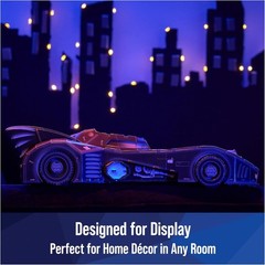 Retro Batmobile 3D Model Kit, DC Batman Collectible Puzzle, Desk Decor, 202 Pcs