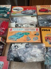 Vintage 60’s 70’s MODEL KIT Junkyard Graveyard Car Parts Boxes LOT Huge 750+