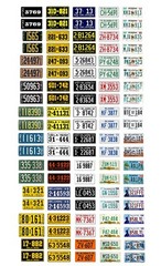 1/64 scale model car assorted USA Oklahoma license plates state tags 1:64