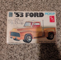 Vintage Amt 1953 Ford Pickup Street Rod 1/25 Scale Model Parts Junkyard
