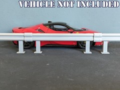 1/18 Scale Guardrail Kit – Safety Barriers for model car road diorama (Set of 3)
