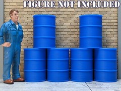 1/24 1/25 Scale Oil Drums – For car garage/repair workshop diorama (set of 6)