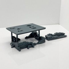 LYTS72082 1/72 Miniature Figure Wargame Vietnam War Era Machine Gun Bunker