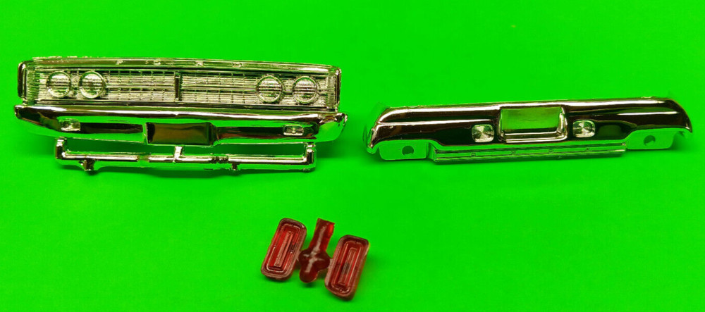 1970 Ford Galaxie 500 1/25 AMT Chrome Grill Bumpers Front Rear Tail Lights