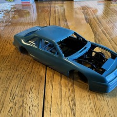 Built Model Car, 1990 Monogram Stock Car STARTED, INCOMPLETE, MODIFIED For Parts
