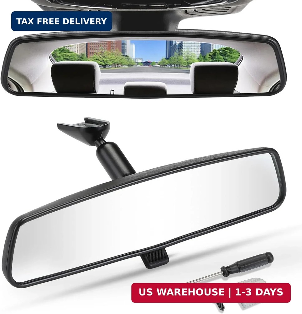 JOYTUTUS Rear View Mirror, Interior rearview mirror Kit, Anti-glare, Universal F