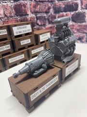 3D Printed CHEVY BLOWN BIG BLOCK with 4L75E-R Trans 1/24th – 1/10th MADE IN USA