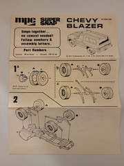 *Vintage Rare* MPC Super Snap Chevy Blazer Instruction Manual