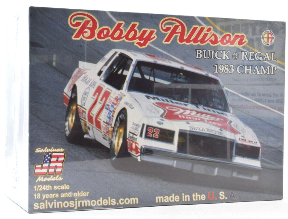 Salvinos JR Models “Miller” Bobby Allison 1983 Buick Regal 1/24 Model Car Kit