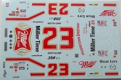 POWERSLIDE 336 #23 MILLER TIME 1983 PONTIAC LEMANS DAVEY ALLISON 1/24 DECAL