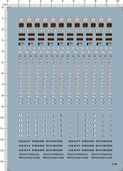 1/50 1/64 2-5mm Heavy Crane warning labels Model Kit Markings Water Slide Decal