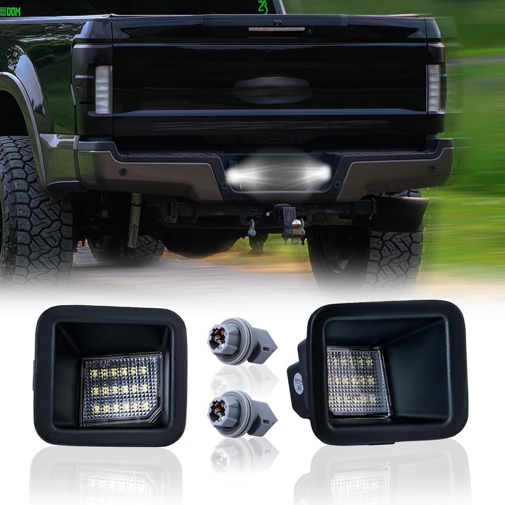 LED License Plate Light for 2017-2025 Ford F250 F350 F450 Super Duty Pickup Tru