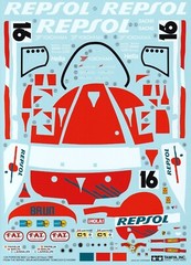 Tamiya Decals for 1/24 PORSCHE 962C REPSOL.By Cartograf.Item24313 from Japan