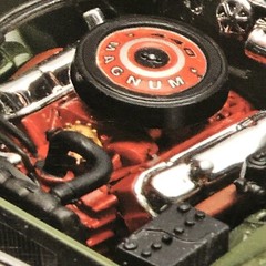 RVL 68 Dodge Dart 440 Magnum ENGINE W Exhaust Manifolds 1:25 LBR Model Parts