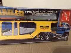 AMT Haul away Trailer 5-car Automobile Transporter #8252 Released in 1998 NEW