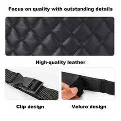 Car front seat storage net pocket, car storage bag, black double pocket style