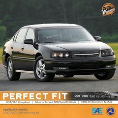 Headlights OE Replacement 1-Clear Lens I Chrome Housing I Amber Reflector