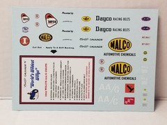 1933 Willys Coupe DECAL SHEET from AMT 1:25 Model Kit 33 MALCO GASSER DECALS